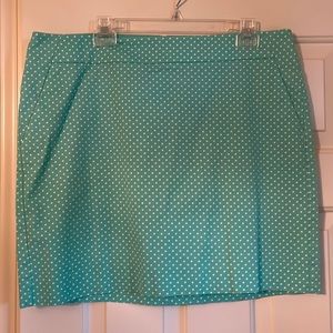Mint green polka dot skirt
